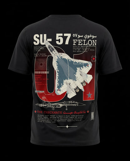 SU-57 – Premium Black T-Shirt