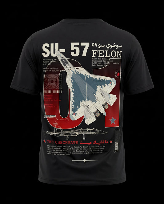 SU-57 – Premium Black T-Shirt