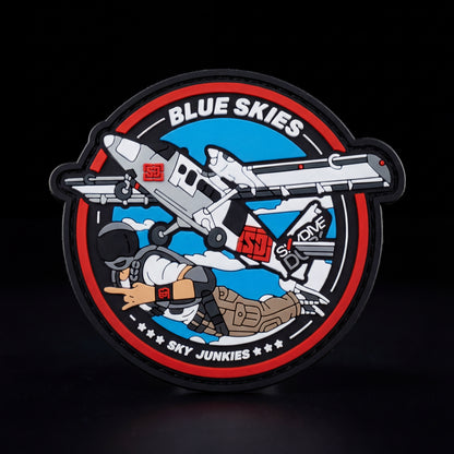 Blue Skies PVC Velcro Patch